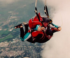 [Out goes the chute; boyfriend is saved(?).]